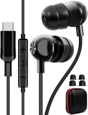 TITACUTE USB C Headphone for Samsung A53 Black