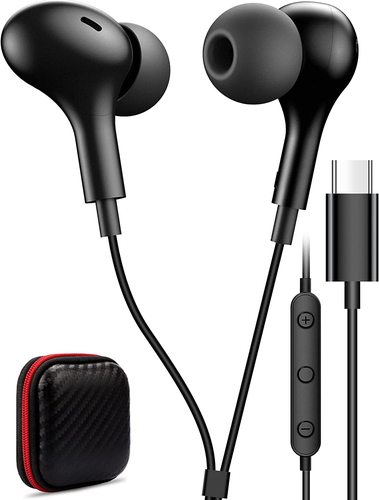 TITACUTE USB C Headphone for Samsung S21 S20 FE Black