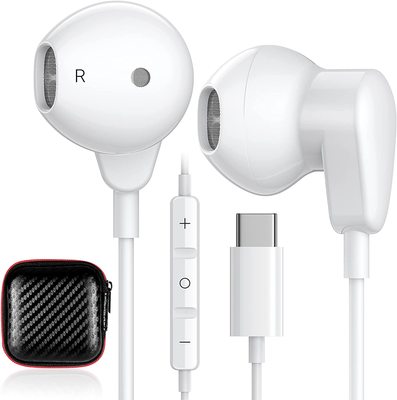 TITACUTE USB C Headphone for Galaxy S21 White