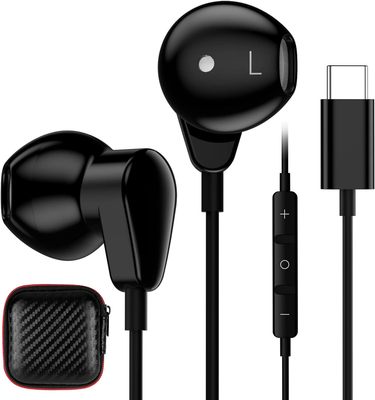 TITACUTE USB Typ C Kopfhörer Ohrhörer mit Mikrofon Kabel In-Ear Headset Kopfhörer für Samsung