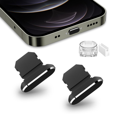 TITACUTE Anti Dust Plugs Cap 2 Pack Charging Port Cover Plus for Lightning