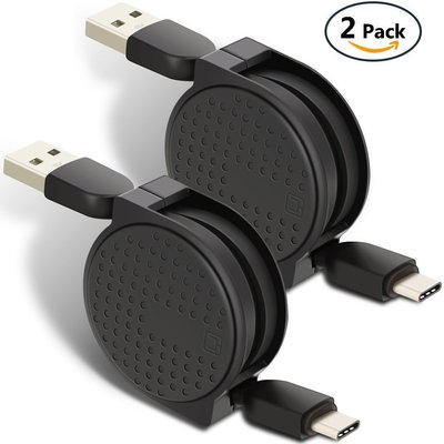 TITACUTE Retractable USB C Cable Black 22
