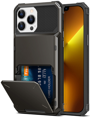 TITACUTE iPhone 13 Pro Max Wallet Case Gunmetal Bronze
