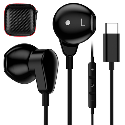 TITACUTE USB C Headphone for iPhone 15 Pro Max Black