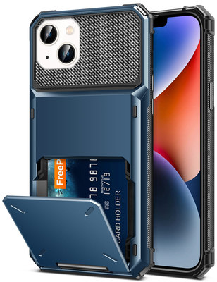 TITACUTE for iPhone 14 13 Case Wallet 5 Credit Card Holder Flip Cover Design