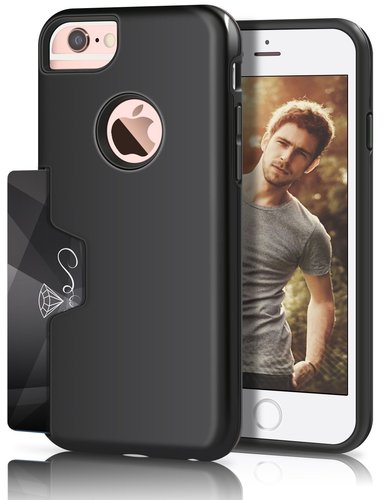 TITACUTE iPhone 6 Wallet Case Black 6064