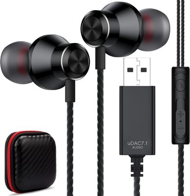 TITACUTE Auriculares USB Con Micrófono para PC